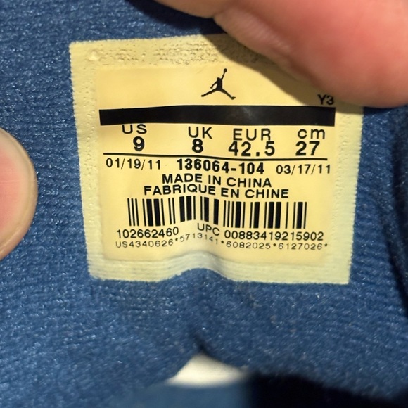 Air Jordan 3 Retro True Blue 2011 Size 9 Hypebeast Kicks Lifestyle 136064-104 - Picture 11 of 13